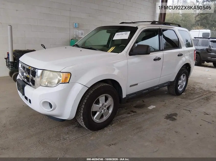 2008 FORD ESCAPE VIN 1FMCU92ZX8KA50546 — фото 2
