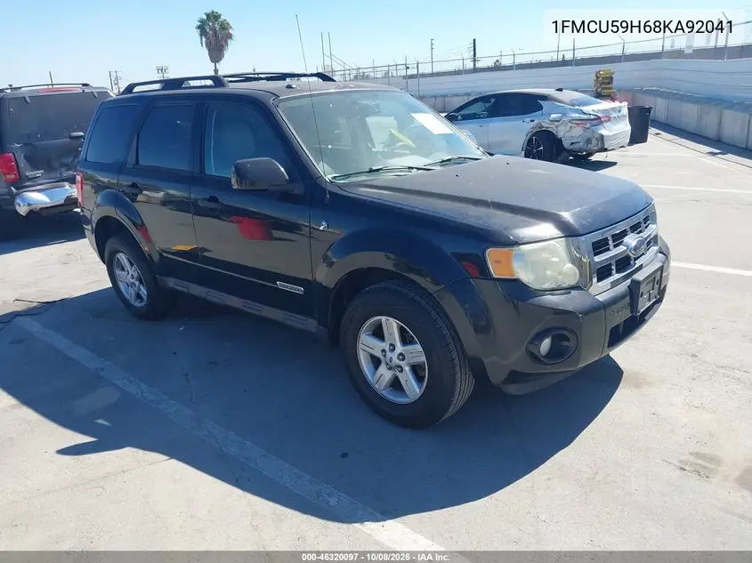 FORD ESCAPE 2008, VIN 1FMCU59H68KA92041