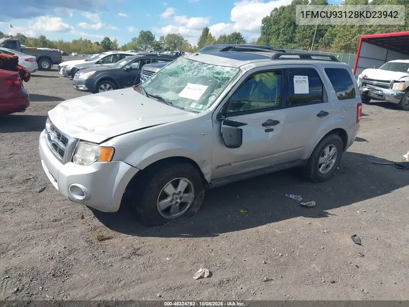 2008 FORD ESCAPE VIN 1FMCU93128KD23942 — фото 2
