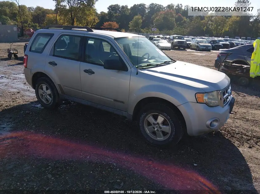FORD ESCAPE 2008, VIN 1FMCU02Z28KA91247