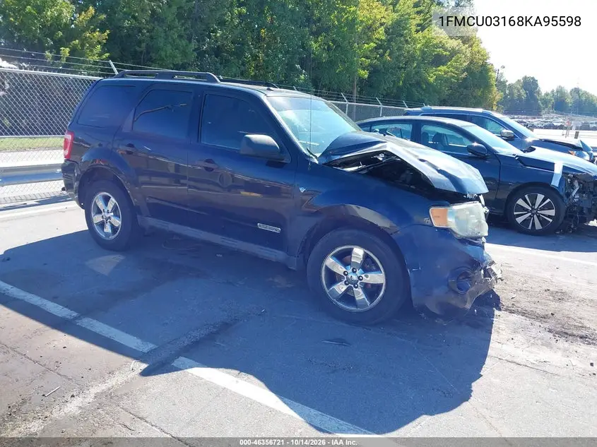 FORD ESCAPE 2008, VIN 1FMCU03168KA95598
