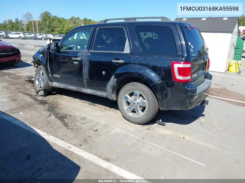 2008 FORD ESCAPE VIN 1FMCU03168KA95598 — фото 3