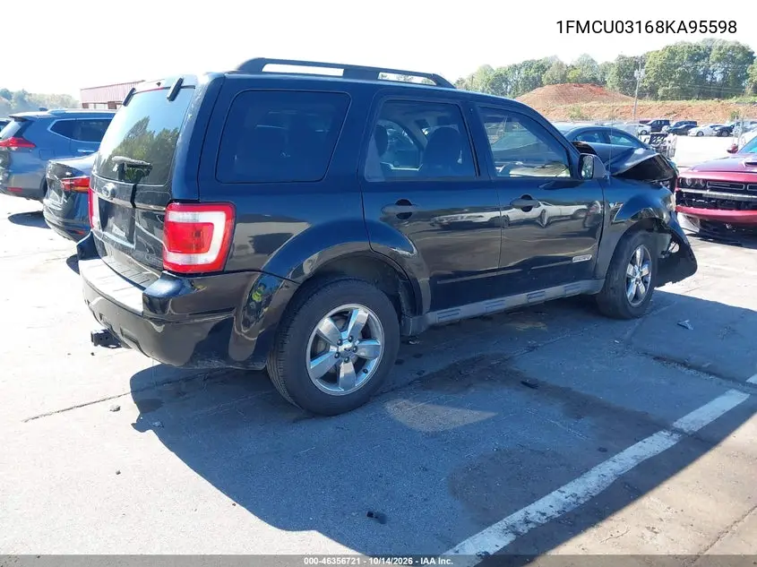 2008 FORD ESCAPE VIN 1FMCU03168KA95598 — фото 4
