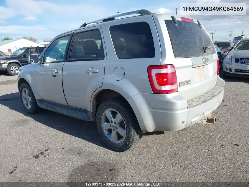 2009 FORD ESCAPE VIN 1FMCU94G49KC64669 — фото 3