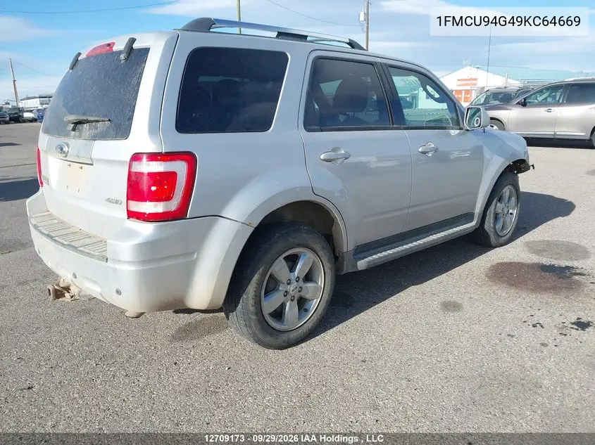 2009 FORD ESCAPE VIN 1FMCU94G49KC64669 — фото 4