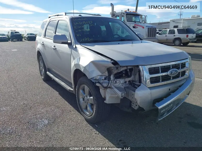 2009 FORD ESCAPE VIN 1FMCU94G49KC64669 — фото 6
