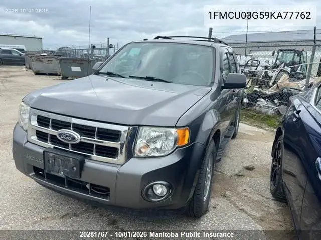 2009 FORD ESCAPE VIN 1FMCU03G59KA77762 — фото 2