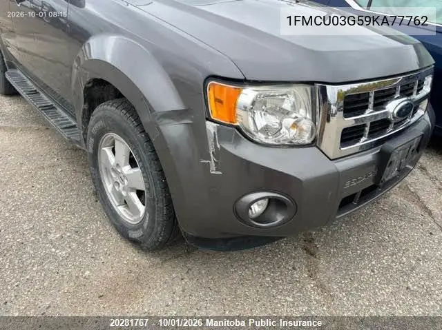 2009 FORD ESCAPE VIN 1FMCU03G59KA77762 — фото 6