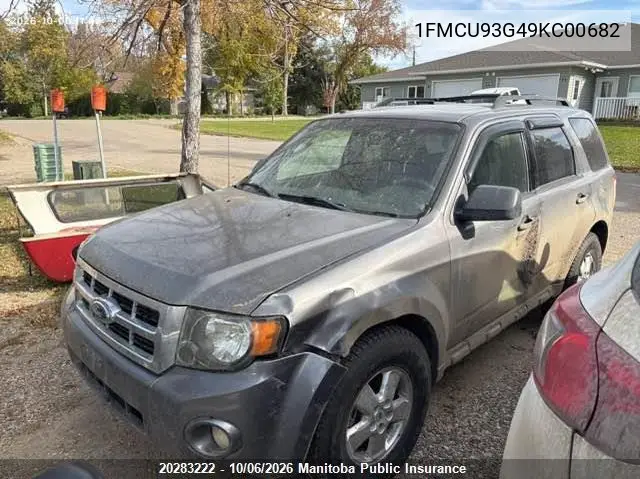 2009 FORD ESCAPE VIN 1FMCU93G49KC00682 — фото 2