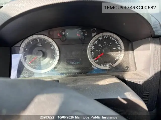2009 FORD ESCAPE VIN 1FMCU93G49KC00682 — фото 7
