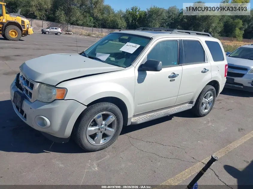 2009 FORD ESCAPE VIN 1FMCU93G99KA33493 — фото 2