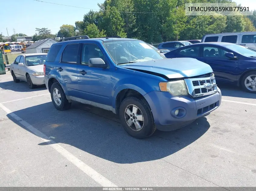 FORD ESCAPE 2009, VIN 1FMCU93G59KB77591