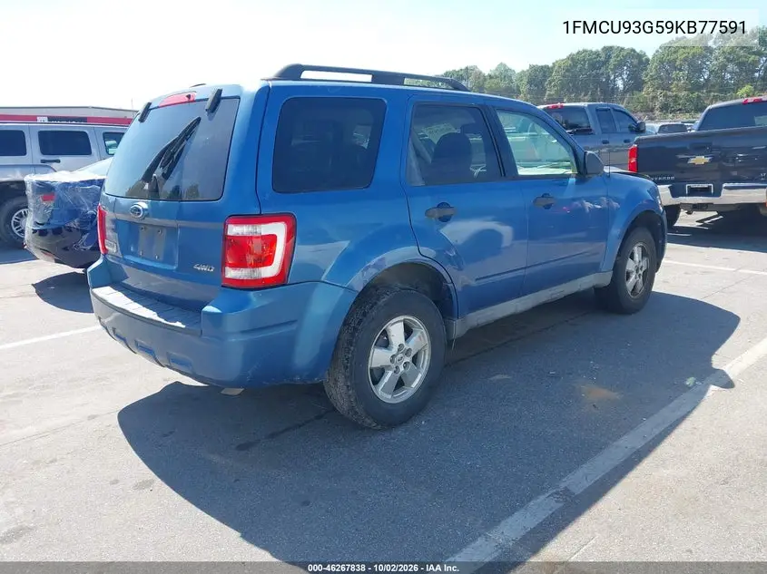 2009 FORD ESCAPE VIN 1FMCU93G59KB77591 — фото 4