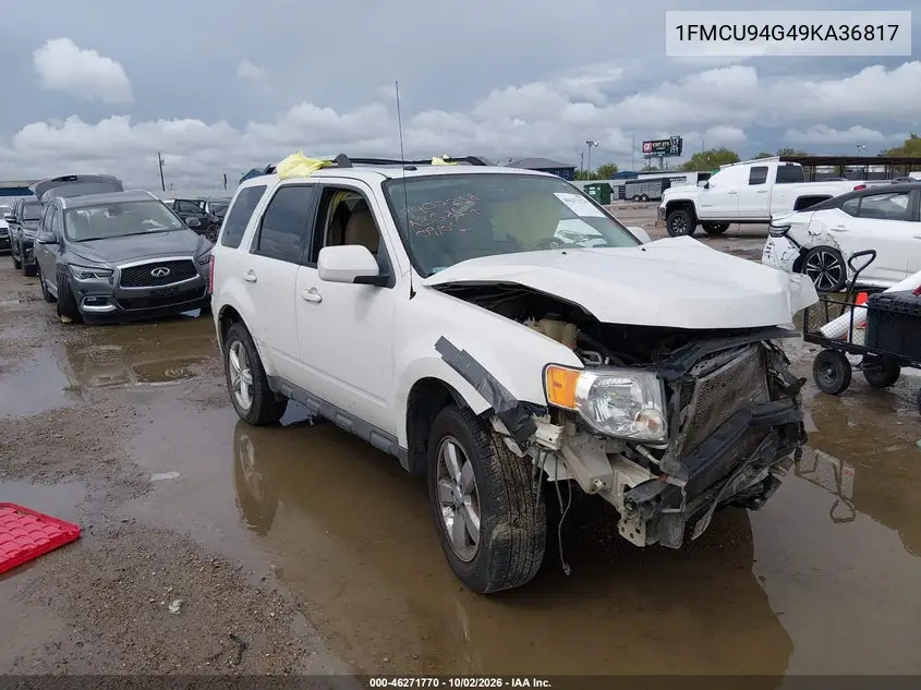 FORD ESCAPE 2009, VIN 1FMCU94G49KA36817