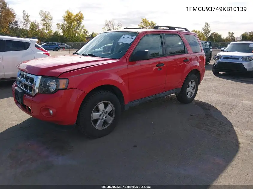 2009 FORD ESCAPE VIN 1FMCU93749KB10139 — фото 2