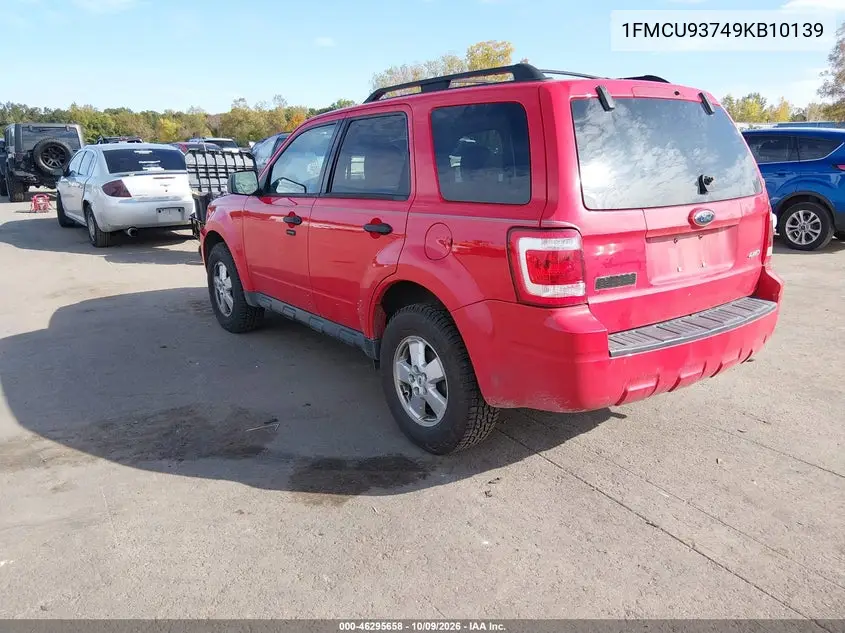2009 FORD ESCAPE VIN 1FMCU93749KB10139 — фото 3