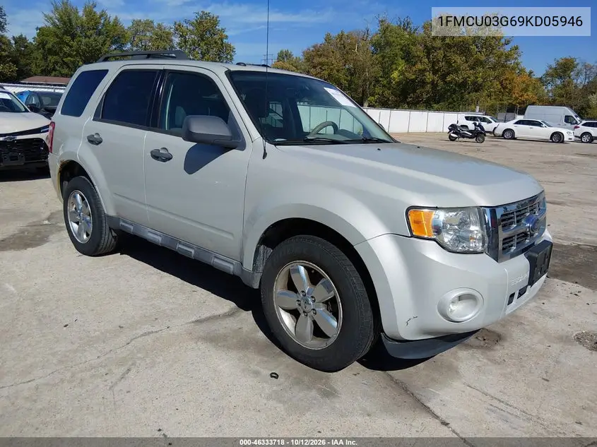 FORD ESCAPE 2009, VIN 1FMCU03G69KD05946
