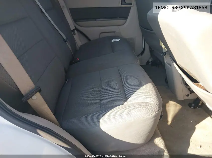 2009 FORD ESCAPE VIN 1FMCU93GX9KA81858 — фото 8
