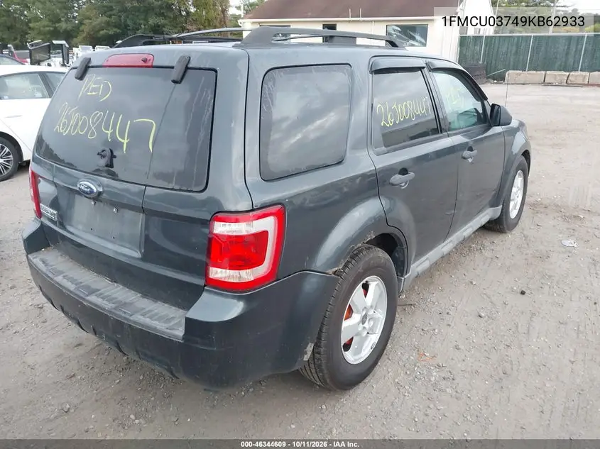 2009 FORD ESCAPE VIN 1FMCU03749KB62933 — фото 4
