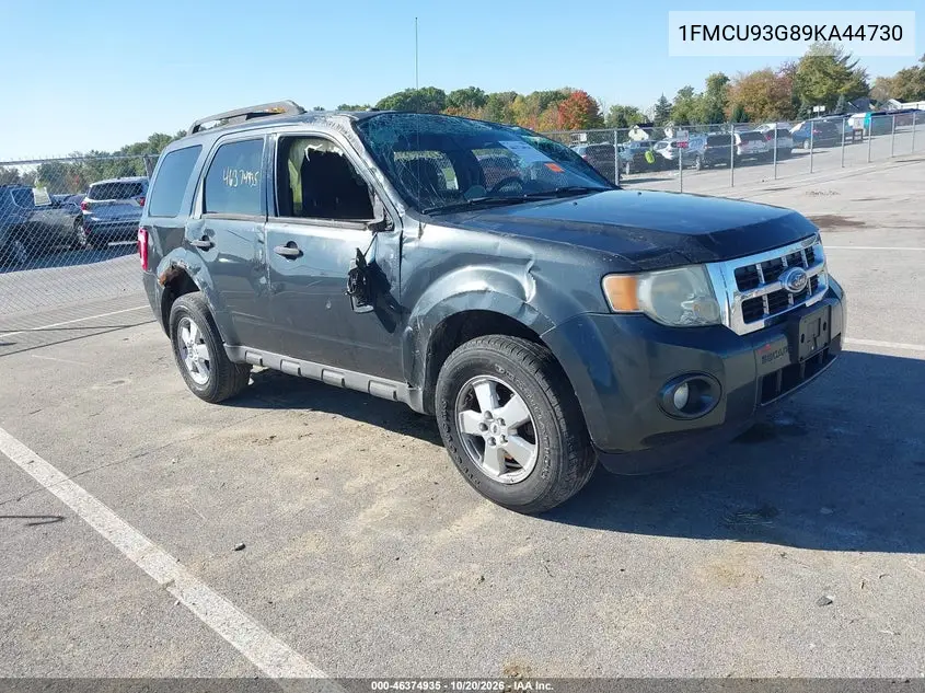 FORD ESCAPE 2009, VIN 1FMCU93G89KA44730