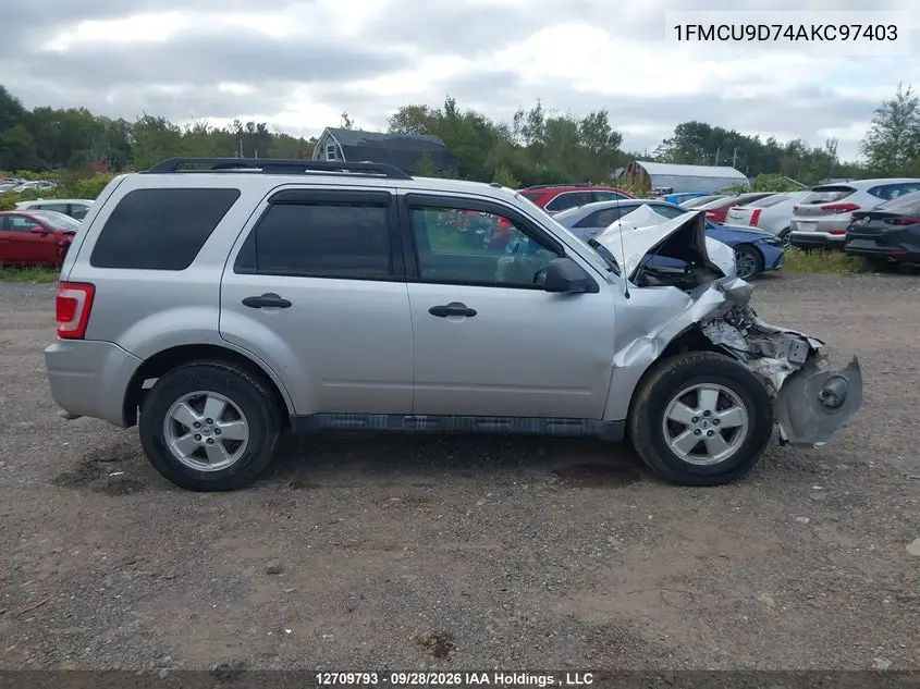 2010 FORD ESCAPE VIN 1FMCU9D74AKC97403 — фото 13