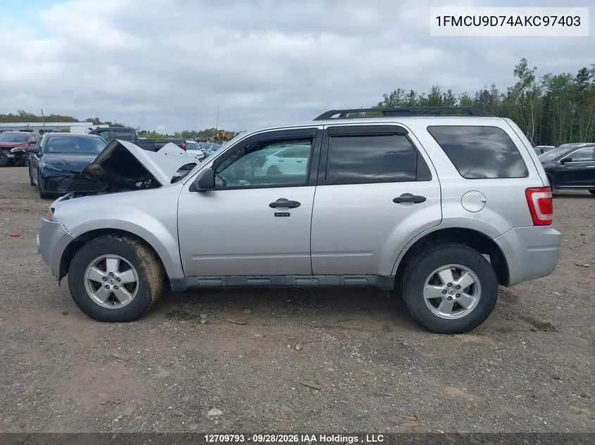 2010 FORD ESCAPE VIN 1FMCU9D74AKC97403 — фото 14
