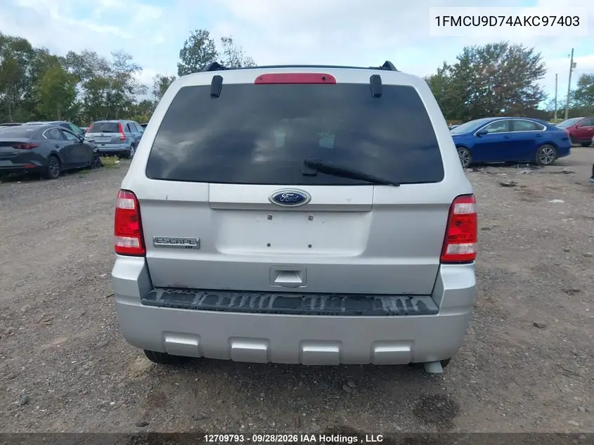 2010 FORD ESCAPE VIN 1FMCU9D74AKC97403 — фото 16