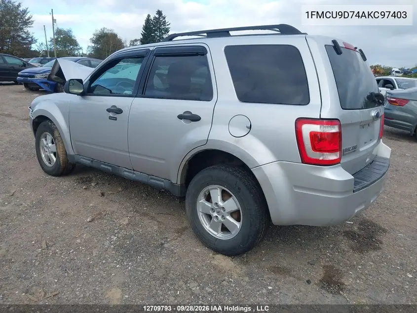 2010 FORD ESCAPE VIN 1FMCU9D74AKC97403 — фото 3