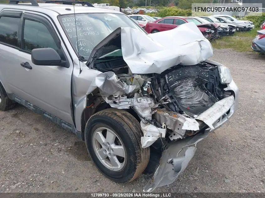 2010 FORD ESCAPE VIN 1FMCU9D74AKC97403 — фото 6