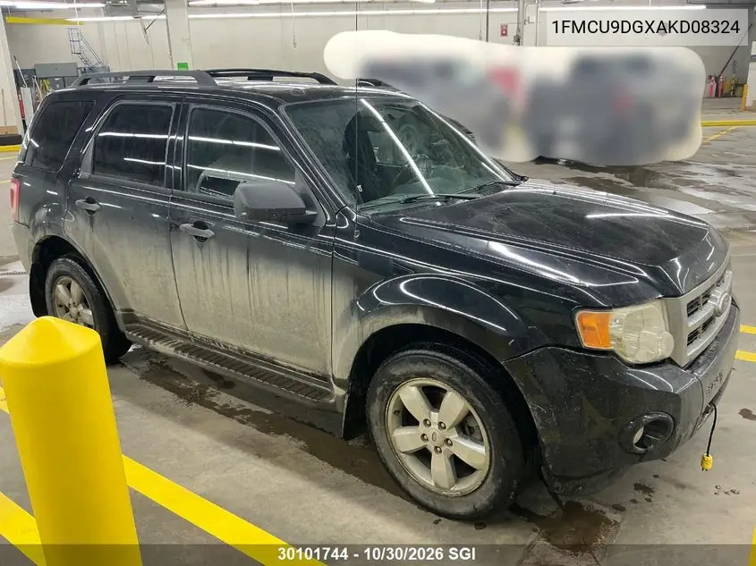 FORD ESCAPE 2010, VIN 1FMCU9DGXAKD08324