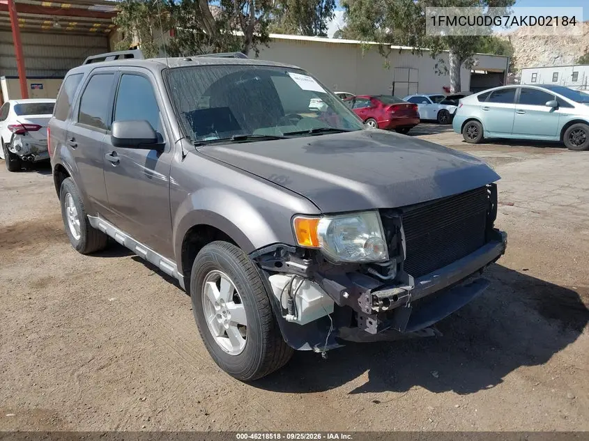 FORD ESCAPE 2010, VIN 1FMCU0DG7AKD02184