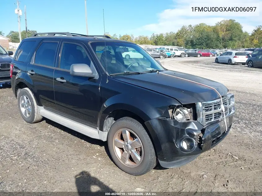FORD ESCAPE 2010, VIN 1FMCU0DGXAKD06097