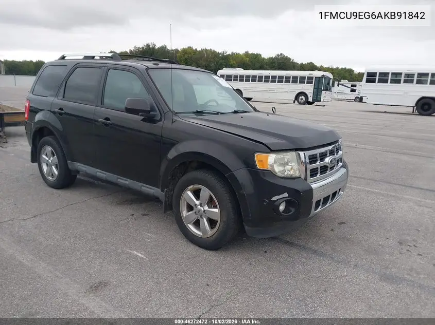 FORD ESCAPE 2010, VIN 1FMCU9EG6AKB91842