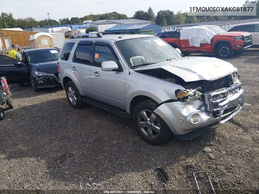 FORD ESCAPE 2010, VIN 1FMCU0EGXAKC81877