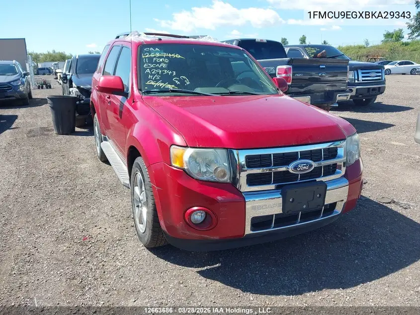 FORD ESCAPE 2011, VIN 1FMCU9EGXBKA29343