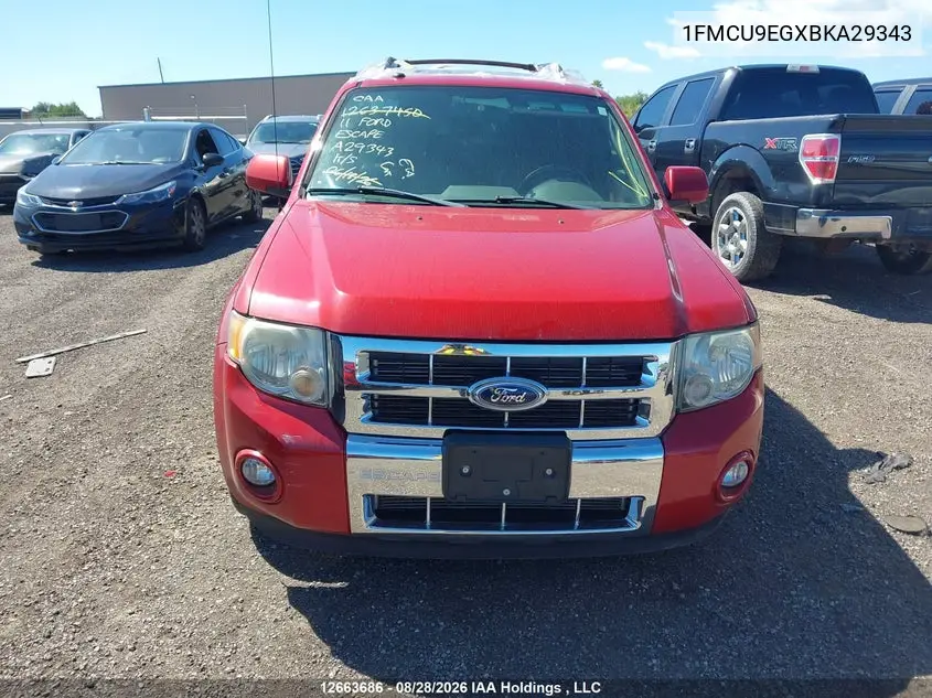 2011 FORD ESCAPE VIN 1FMCU9EGXBKA29343 — фото 12