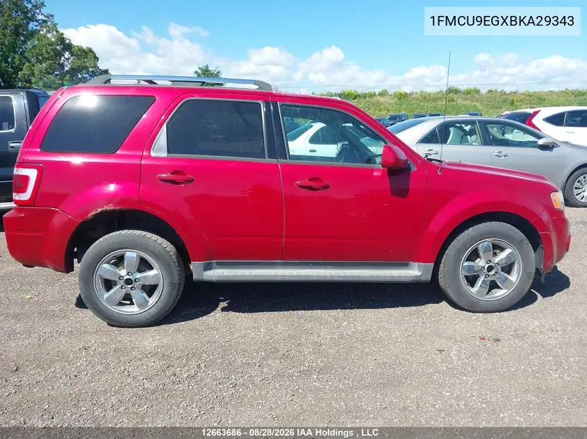 2011 FORD ESCAPE VIN 1FMCU9EGXBKA29343 — фото 13