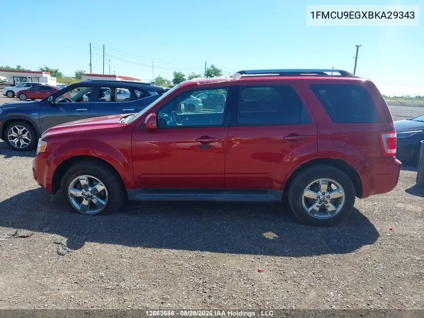 2011 FORD ESCAPE VIN 1FMCU9EGXBKA29343 — фото 14