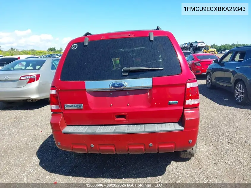 2011 FORD ESCAPE VIN 1FMCU9EGXBKA29343 — фото 16