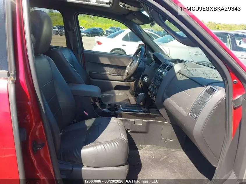 2011 FORD ESCAPE VIN 1FMCU9EGXBKA29343 — фото 5