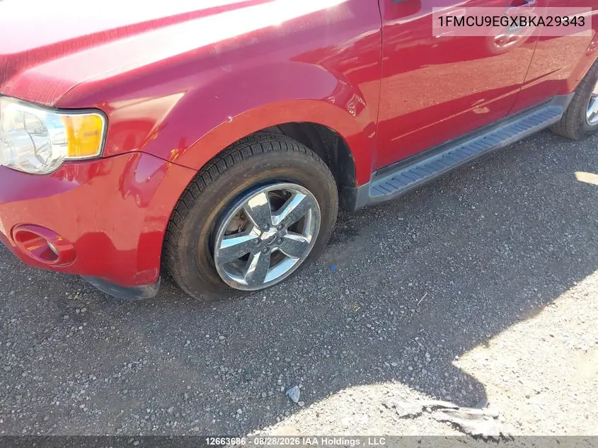 2011 FORD ESCAPE VIN 1FMCU9EGXBKA29343 — фото 6