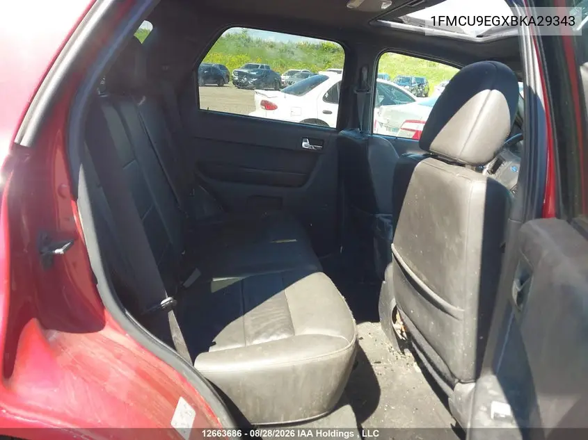 2011 FORD ESCAPE VIN 1FMCU9EGXBKA29343 — фото 8