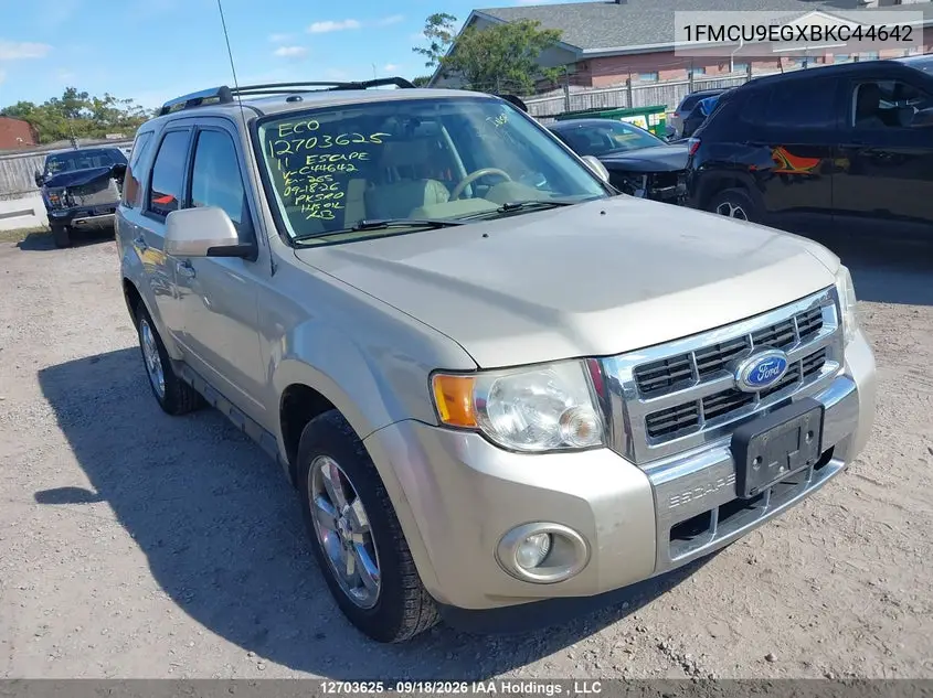 FORD ESCAPE 2011, VIN 1FMCU9EGXBKC44642
