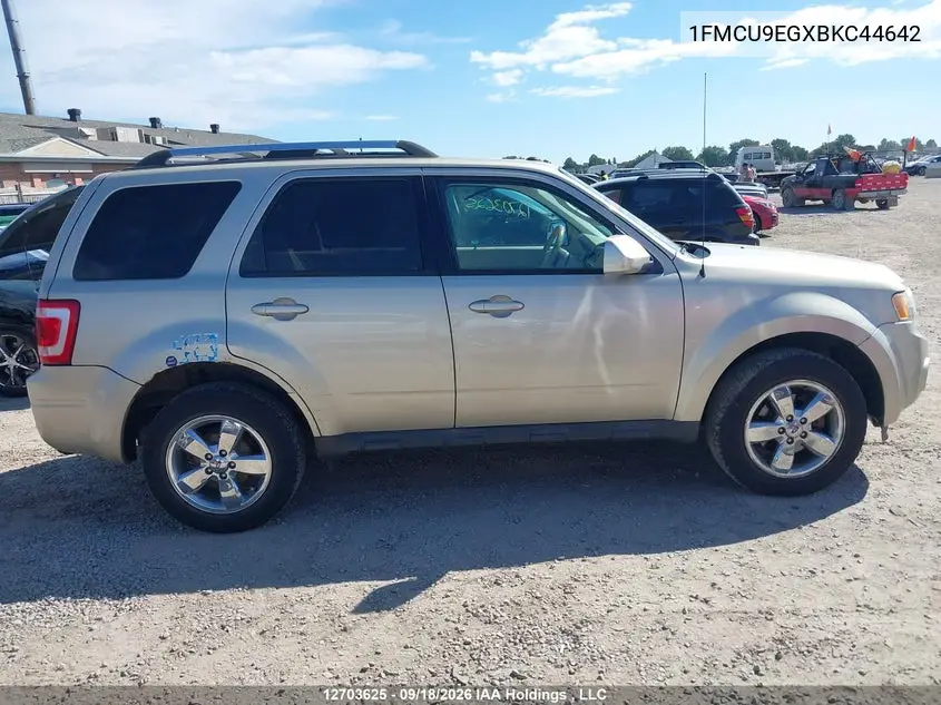 2011 FORD ESCAPE VIN 1FMCU9EGXBKC44642 — фото 12