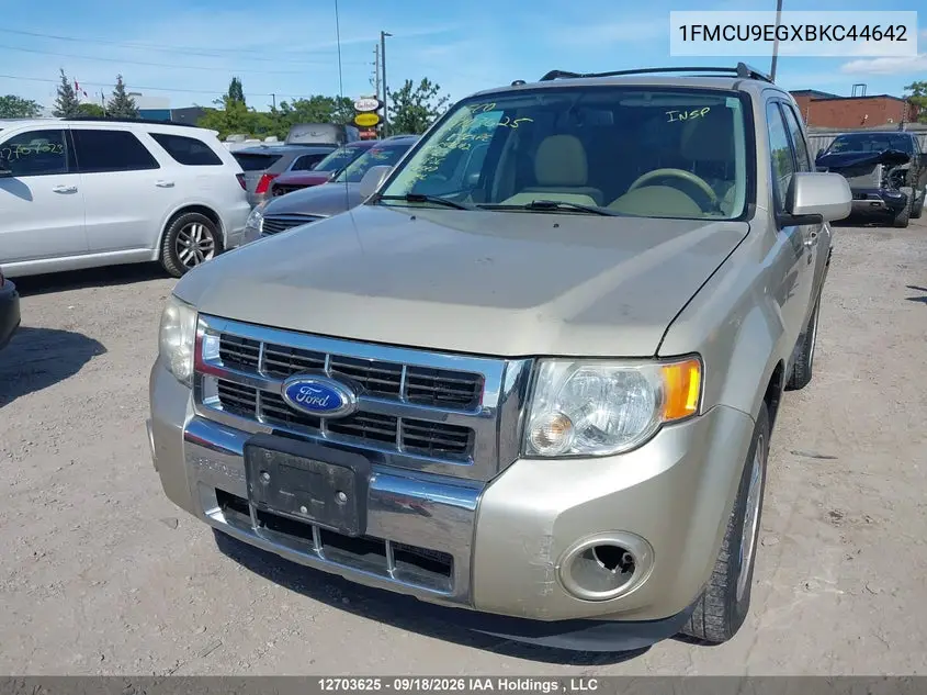 2011 FORD ESCAPE VIN 1FMCU9EGXBKC44642 — фото 2