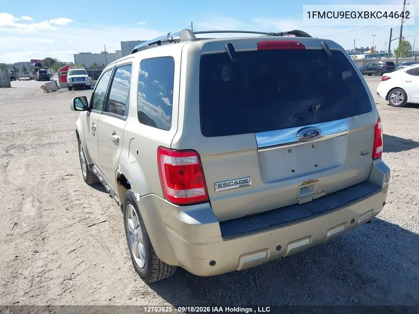 2011 FORD ESCAPE VIN 1FMCU9EGXBKC44642 — фото 3