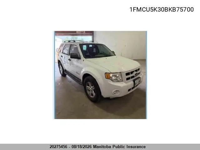 2011 FORD ESCAPE VIN 1FMCU5K30BKB75700 — фото 2
