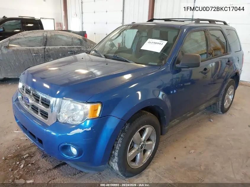 2011 FORD ESCAPE VIN 1FMCU0D72BKC17044 — фото 2