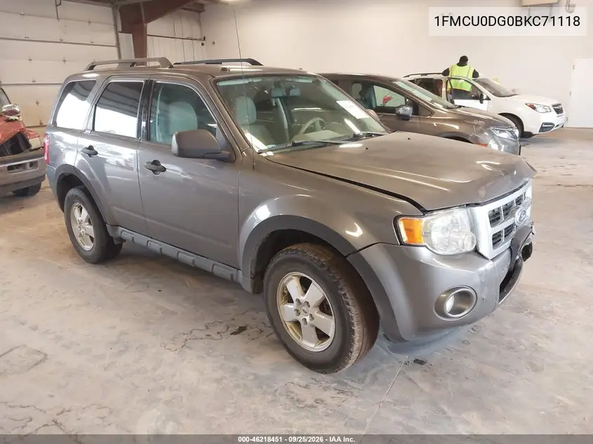 FORD ESCAPE 2011, VIN 1FMCU0DG0BKC71118