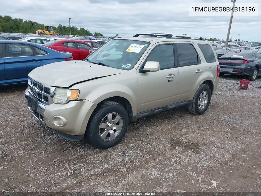2011 FORD ESCAPE VIN 1FMCU9EG8BKB18196 — фото 2